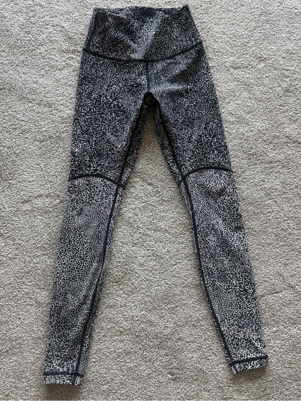lululemon athletica Black & White Animal Print High-Rise Leggings